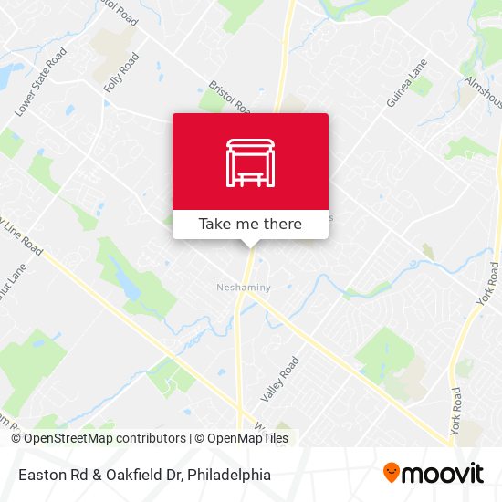 Easton Rd & Oakfield Dr map