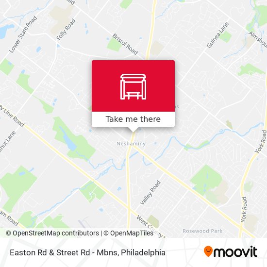 Easton Rd & Street Rd - Mbns map