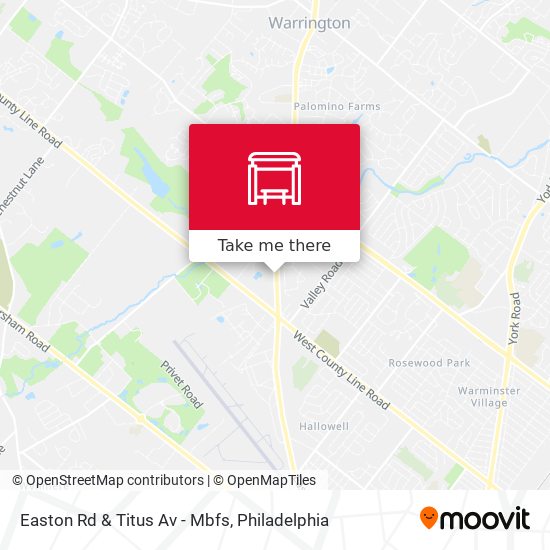 Easton Rd & Titus Av - Mbfs map