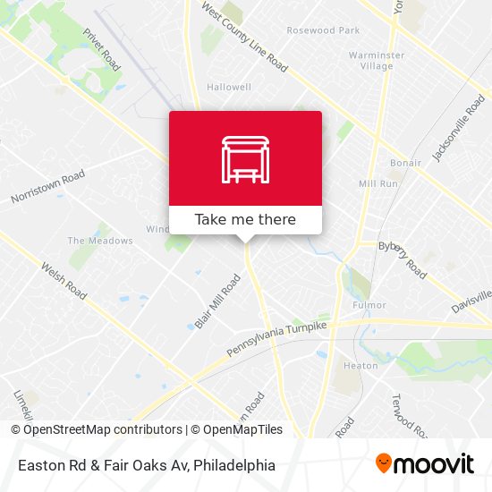 Easton Rd & Fair Oaks Av map