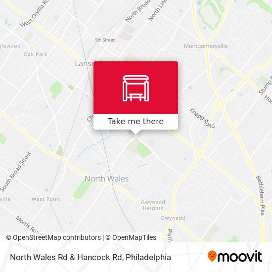 North Wales Rd & Hancock Rd map