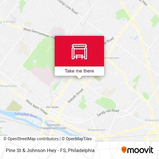 Pine St & Johnson Hwy - FS map