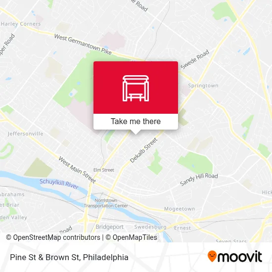 Pine St & Brown St map