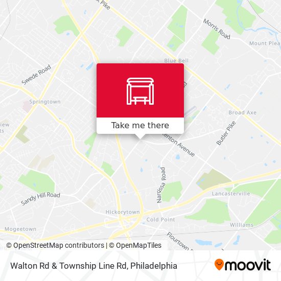 Walton Rd & Township Line Rd map