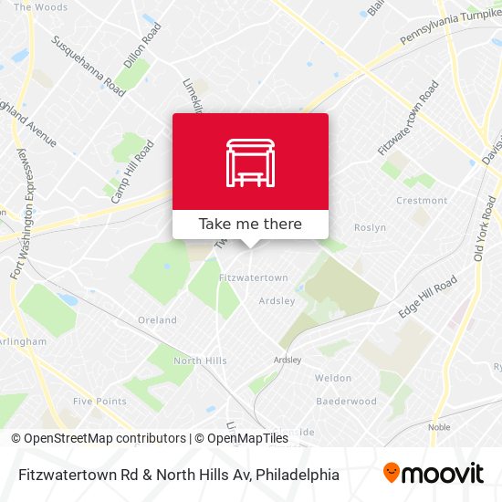 Mapa de Fitzwatertown Rd & North Hills Av