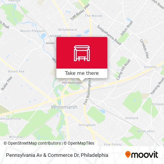 Mapa de Pennsylvania Av & Commerce Dr