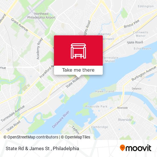 State Rd & James St map