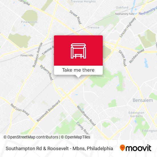 Southampton Rd & Roosevelt - Mbns map