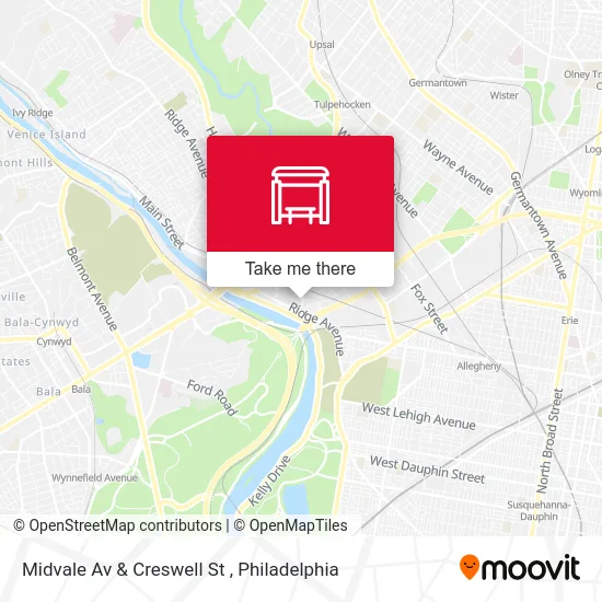 Midvale Av & Creswell St map