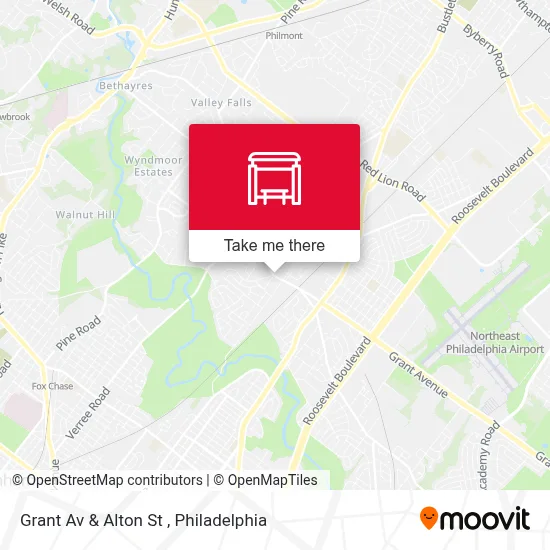 Grant Av & Alton St map