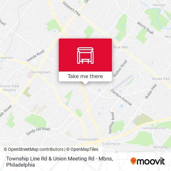 Mapa de Township Line Rd & Union Meeting Rd - Mbns