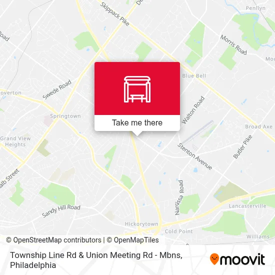 Township Line Rd & Union Meeting Rd - Mbns map