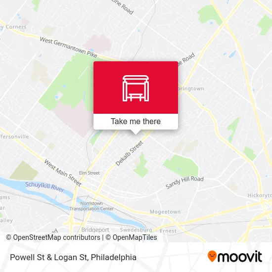 Powell St & Logan St map