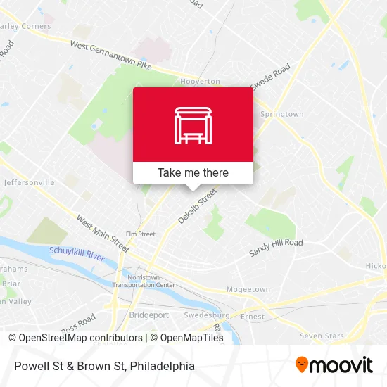 Powell St & Brown St map