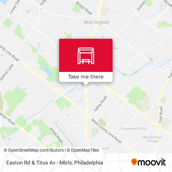 Mapa de Easton Rd & Titus Av - Mbfs