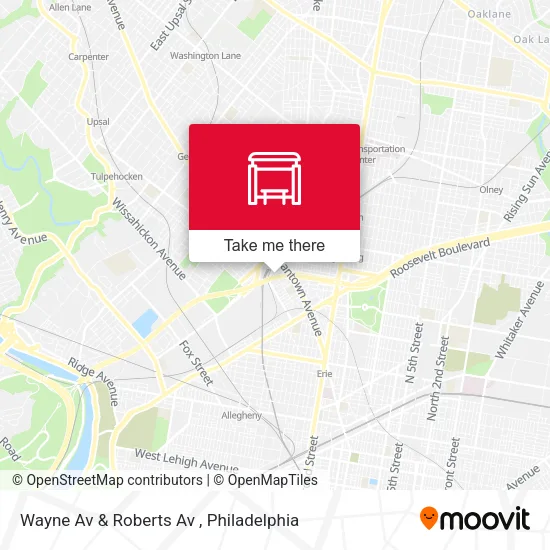 Mapa de Wayne Av & Roberts Av