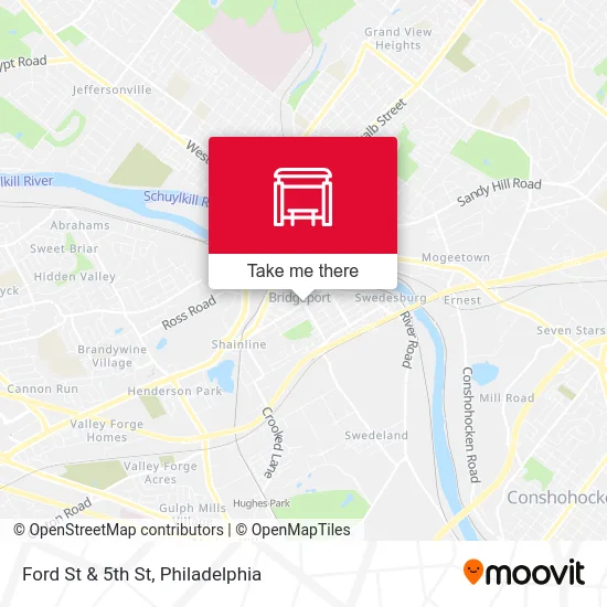 Ford St & 5th St map