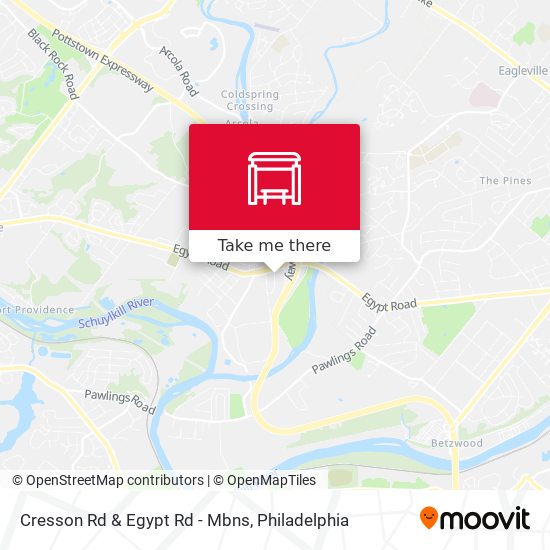 Cresson Rd & Egypt Rd - Mbns map