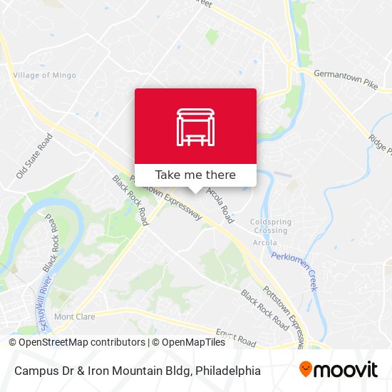 Campus Dr & Iron Mountain Bldg map