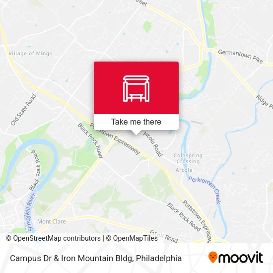 Campus Dr & Iron Mountain Bldg map
