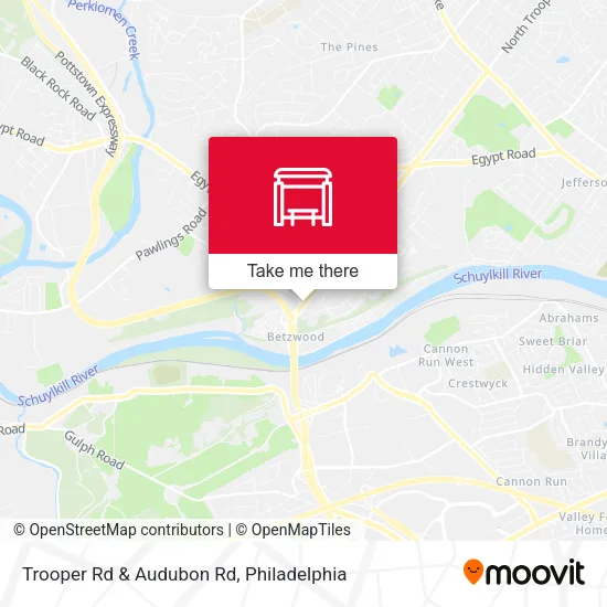 Trooper Rd & Audubon Rd map