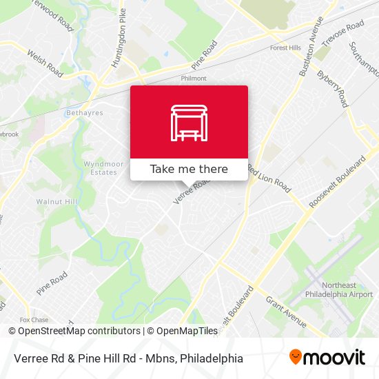 Verree Rd & Pine Hill Rd - Mbns map