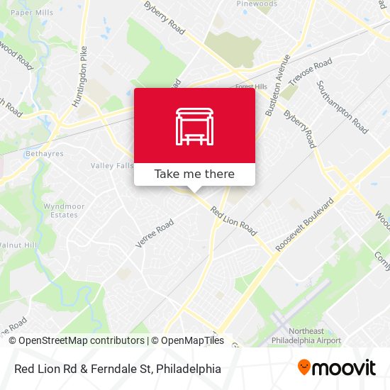 Red Lion Rd & Ferndale St map