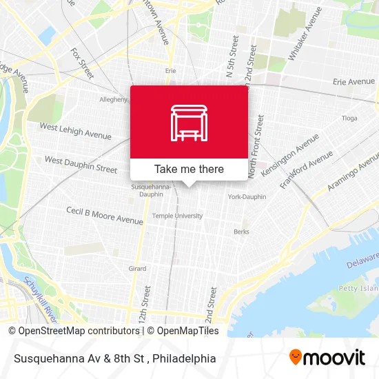 Susquehanna Av & 8th St map