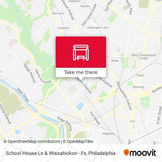 School House Ln & Wissahickon - Fs map