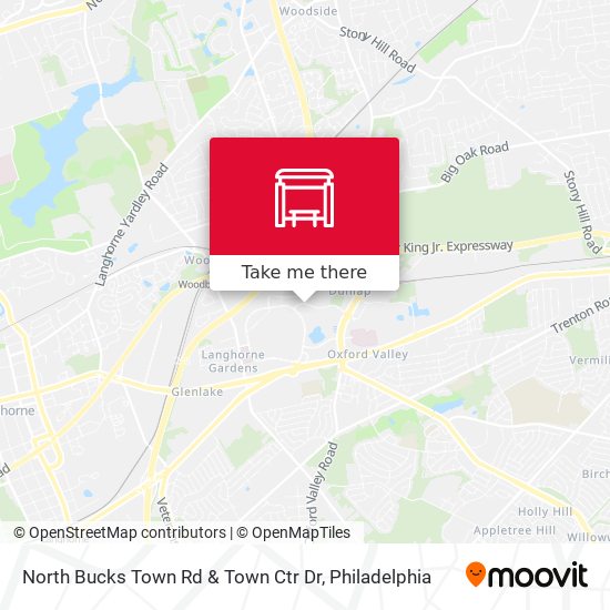 North Bucks Town Rd & Town Ctr Dr map