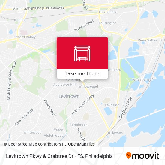 Levittown Pkwy & Crabtree Dr - FS map