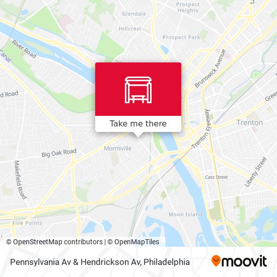 Mapa de Pennsylvania Av & Hendrickson Av