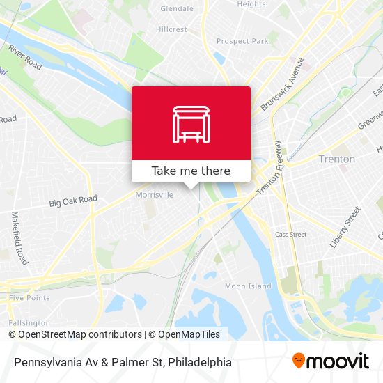 Pennsylvania Av & Palmer St map