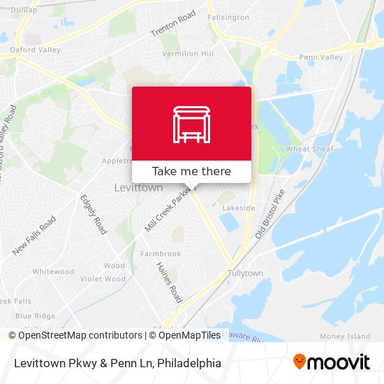 Levittown Pkwy & Penn Ln map