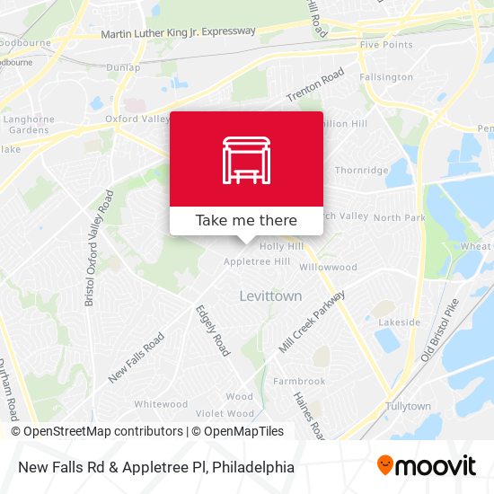 New Falls Rd & Appletree Pl map