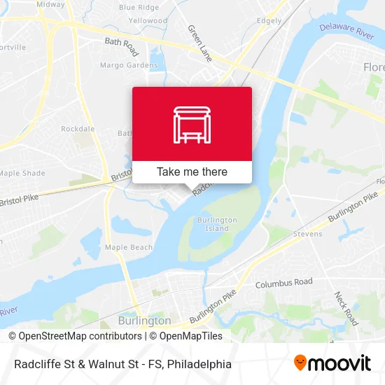 Radcliffe St & Walnut St - FS map