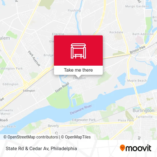 State Rd & Cedar Av map