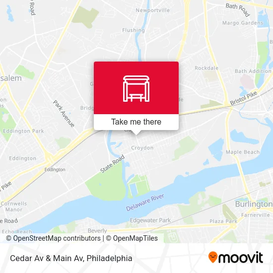 Cedar Av & Main Av map