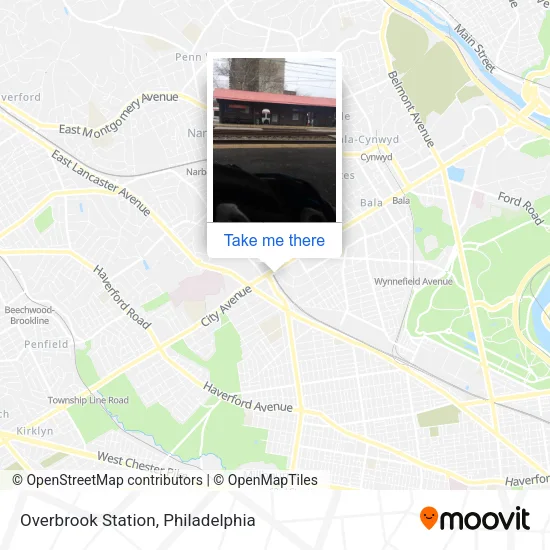 Overbrook Station map