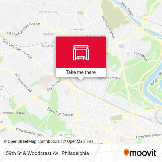 59th St & Woodcrest Av map