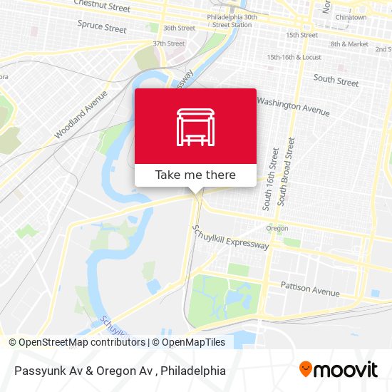 Passyunk Av & Oregon Av map