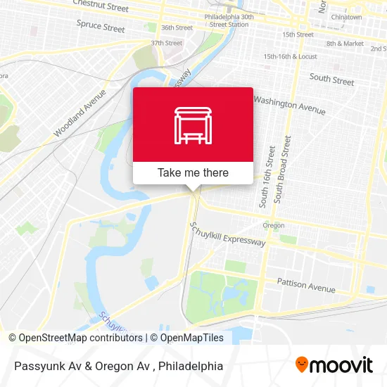 Passyunk Av & Oregon Av map