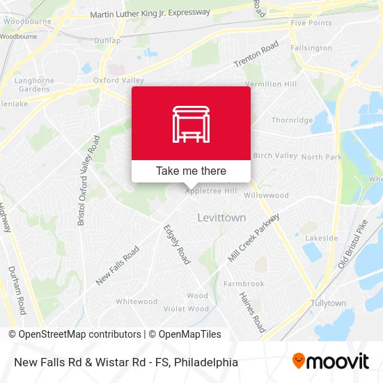 New Falls Rd & Wistar Rd - FS map