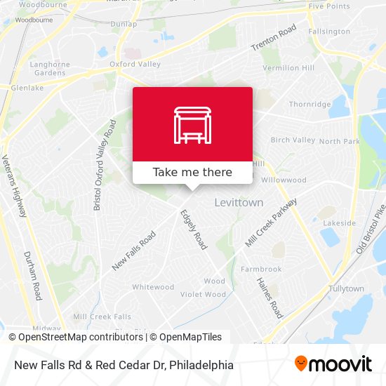 New Falls Rd & Red Cedar Dr map