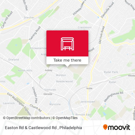Easton Rd & Castlewood Rd map