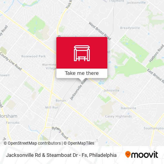 Jacksonville Rd & Steamboat Dr - Fs map