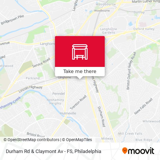 Durham Rd & Claymont Av - FS map
