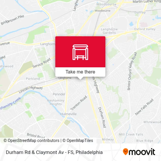 Durham Rd & Claymont Av - FS map