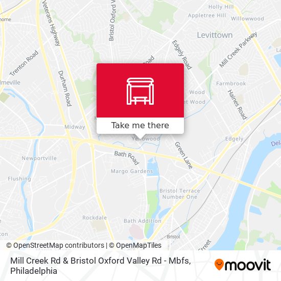 Mill Creek Rd & Bristol Oxford Valley Rd - Mbfs map