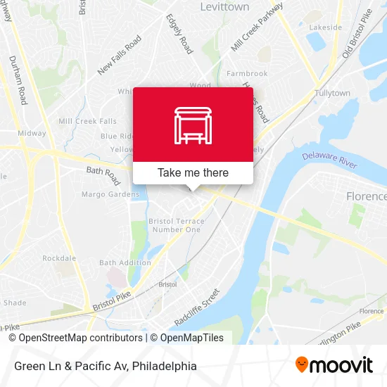 Green Ln & Pacific Av map